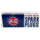 Vintage AC Spark Plugs Lighted Advertising Clock