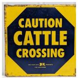 Vintage SST Caution Cattle Crossing BK Farm  Produ