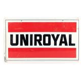 Vintage Double Sided Uniroyal Tires Metal Advertis