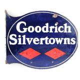 Goodrich Silvertowns w/Logo Porcelain Flange Sign