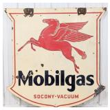 4-1/2ft Vintage DSP SOCONY Mobilgas Shield Sign w/