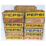 13) Vintage Pepsi-Cola Wooden Soda Crates