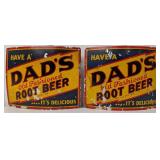 2) Vintage SST Dad's Root Beer Curved Advertising