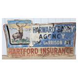 Large Vintage SST Hartford Insurance Sign
