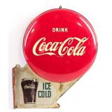 Vintage Drink Ice Cold Coca-Cola Button Flange Sig