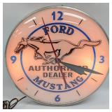 Custom Ford Mustang Lighted Advertising Clock