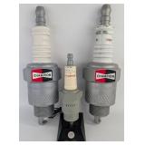 Vintage Champion Spark Plug Store Displays & Radio