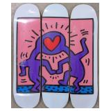 Keith Haring Big Heart Skateboard Art Deck Set