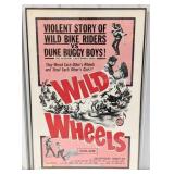 Vintage Wild Wheels Movie Poster / Bikers / Motorc