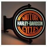 Harley-Davidson Motorcycle Lighted Rotating Sign