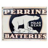 Vintage SST Perrine Batteries Embossed Advertising