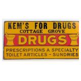Vintage SST Kem's For Drugs Embossed Sign