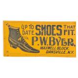 Vintage SST P.W. Byer Shoes Embossed Advertising S