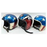 3) Vintage 1960s-1970s Patriotic Metal Flake