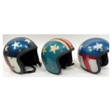 3) Vintage 1960s-1970s Patriotic Metal Flake Motor