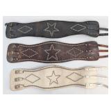 3) Vintage 1940s-1950s Studded Leather Motorcycle