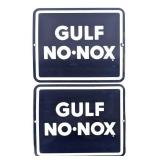 (2) SSP Gulf No-Nox Pump Plate Sign