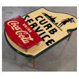 Custom Coca-Cola Curb Service Wood Side Table