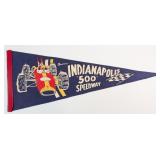 Vintage Indianapolis 500 Speedway Felt Race Pennan