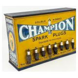 Early Double Ribbed Champion Spark Plugs Embossed
