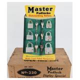NOS Vintage Master Padlocks Store Display In Origi
