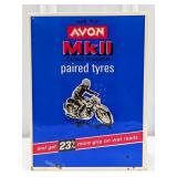 Vintage Avon MkII Motorcycle Tires Celluloid Easel
