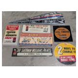 Lot of Vintage Advertising Signs / Amtrak / Orange