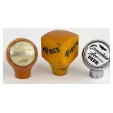 Lot Of 3 Vintage Beer Tap Ball Knobs / Canadian Ac