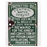 Vintage SSP Central Watch Service Sign