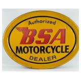 Large Vintage SST BSA Motorcycle Dealership Convex