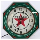 Custom Texaco Service Station Neon Spinner Clock