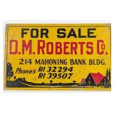 Vintage SST Bank Budling For Sale Sign w/ Graphics