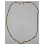 14K Gold Herringbone Diamond Necklace
