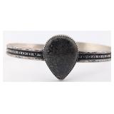 Vintage Sterling Dinosaur Bone Cuff Bracelet