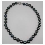 14K Gold Tahitian Pearl Graduated Necklace