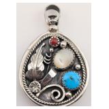 Sterling Native American Keith Henry Double Sided