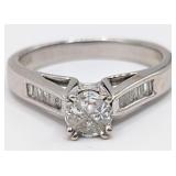 14K Gold Contemporary Diamond Ring