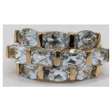 10K Gold Aquamarine Ring