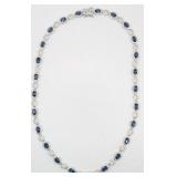 14K Gold Oscar Friedman Sapphire & Diamond Necklac