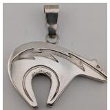 Vintage Sterling Navajo 3-D Bear Pendant