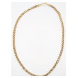 Sterling Gold Tone Italy Itaor Braided Chain