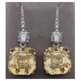 Sterling Anna Zuckerman Canary Yellow Diamond Crys