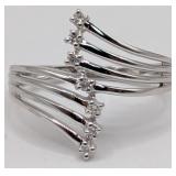 14K Gold Diamond Wrap Ring