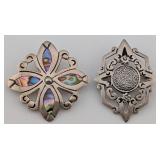 Lot of (2) Small Vintage Sterling Taxco Mexico Bro
