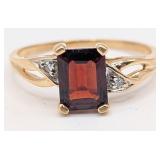 14K Gold Ruby & Diamond Ring