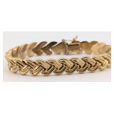 Sterling Gold Tone Braided Bracelet