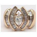 14K Gold Marquis Ring