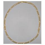 Sterling Gold Tone Italian Milor Flat Chain Neckla