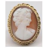 Vintage 14K Gold Cameo Ring