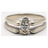 18K Gold Marquis Diamond Bridal Set Ring